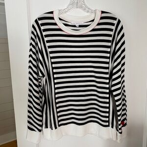 Jane + Delancey black and white long sleeve knit top - Size S